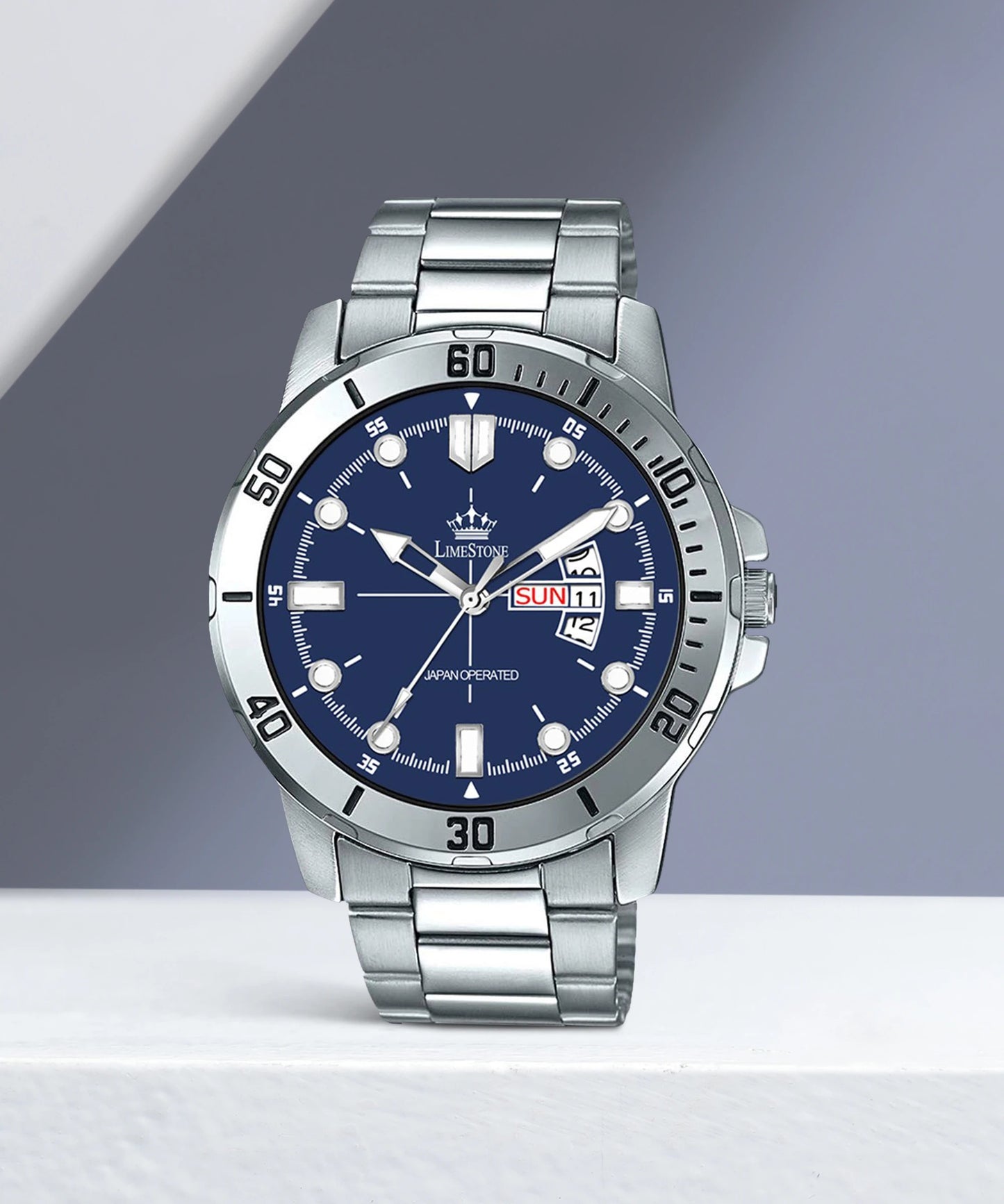 LIMESTONE Wheedler Series Day and Date Functioning Quartz Analog Watch - For Men (LS3070)