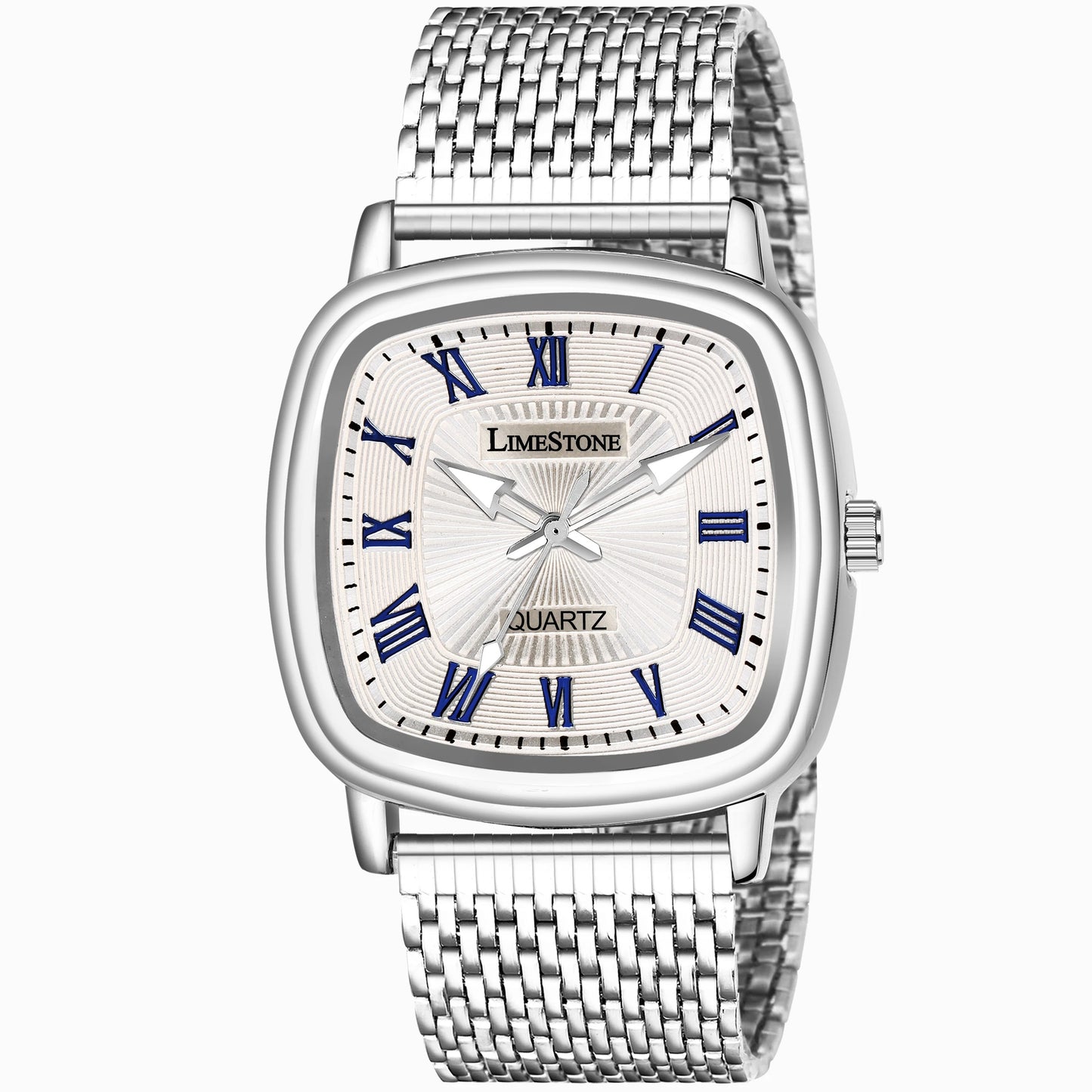 LIMESTONE CLASSIC Classic Series Mesh Chain Stainless Steel Square Quartz Analog Watch - For Men (LS3256)