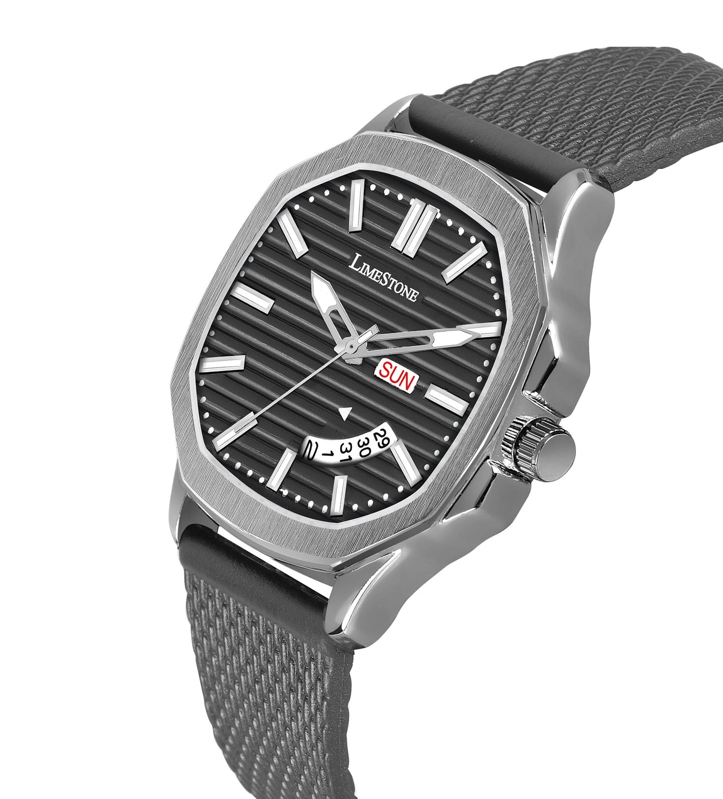 LIMESTONE OTUS 3D DIAL DAY AND DATE FUNCTIONING MESH CHAIN BOYS QUARTZ Analog Watch - For Men (OTUS024)