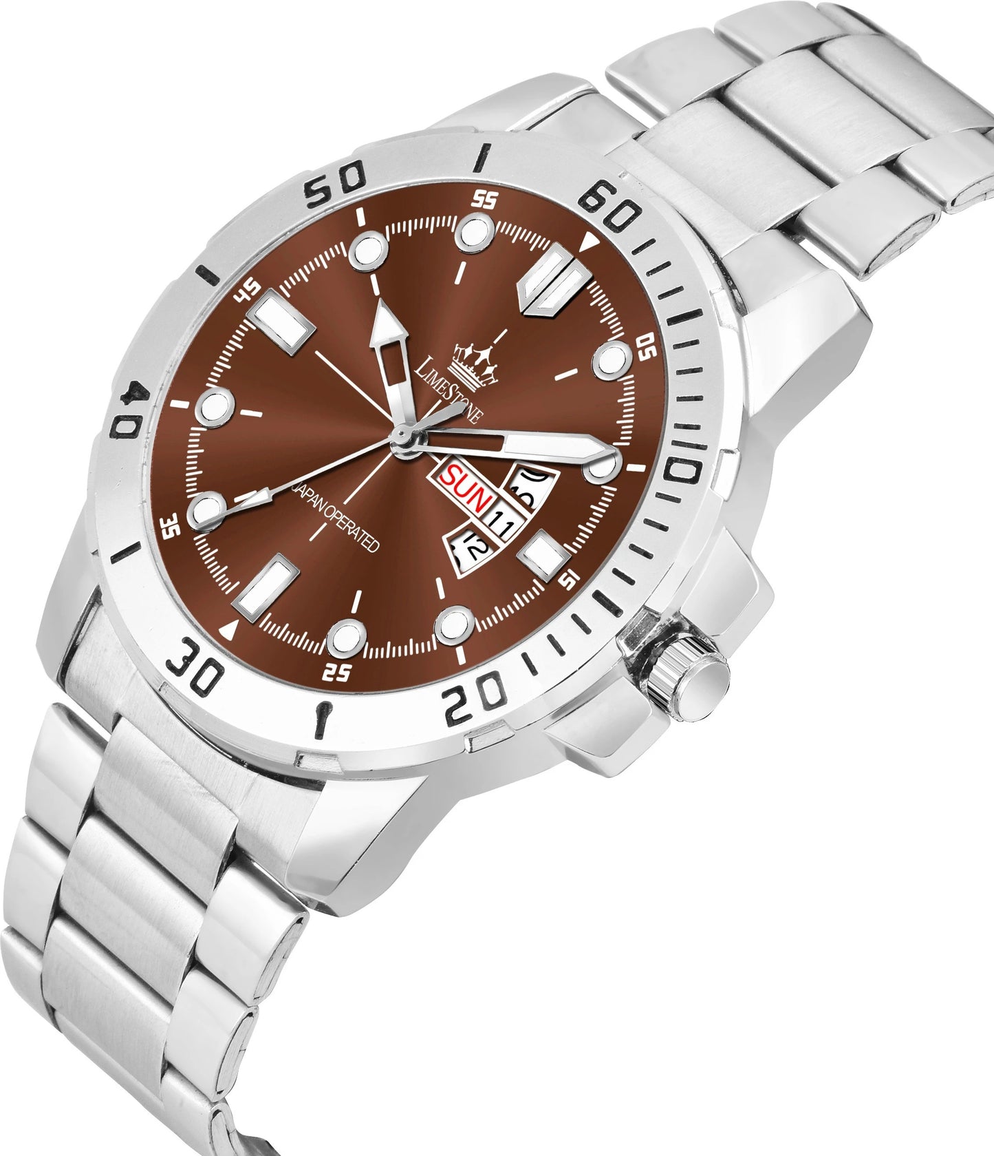 LIMESTONE Wheedler Series Day and Date Functioning Quartz Analog Watch - For Men (LS3068)