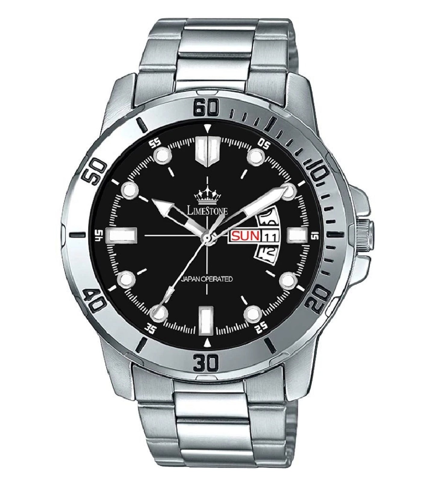 LIMESTONE Wheedler Series Day and Date Functioning Quartz Analog Watch - For Men (LS3067)