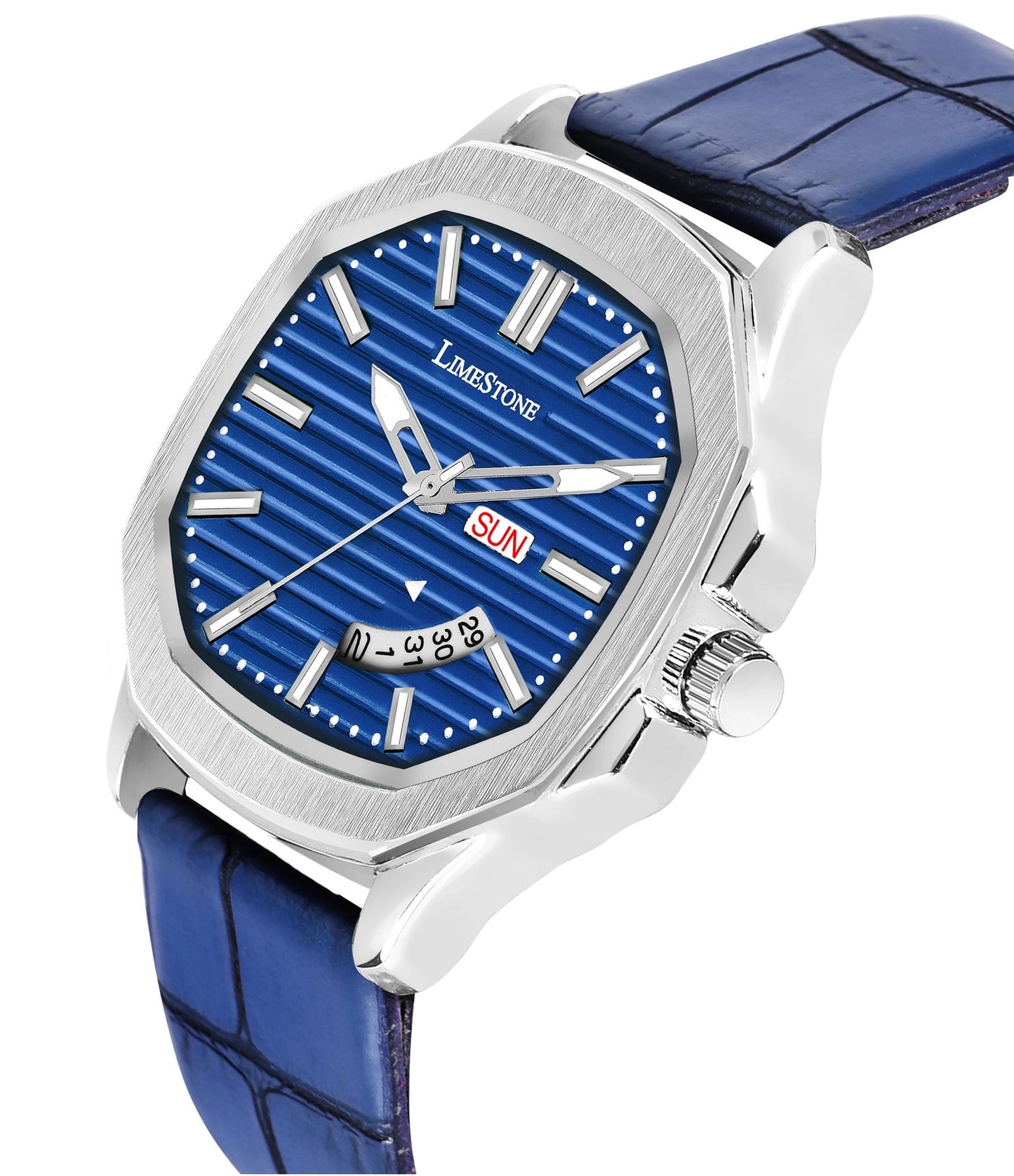 LIMESTONE OTUS 3D Dial The Vintage Day and Date Functioning Boys Quartz Analog Watch - For Men (OTUS039)
