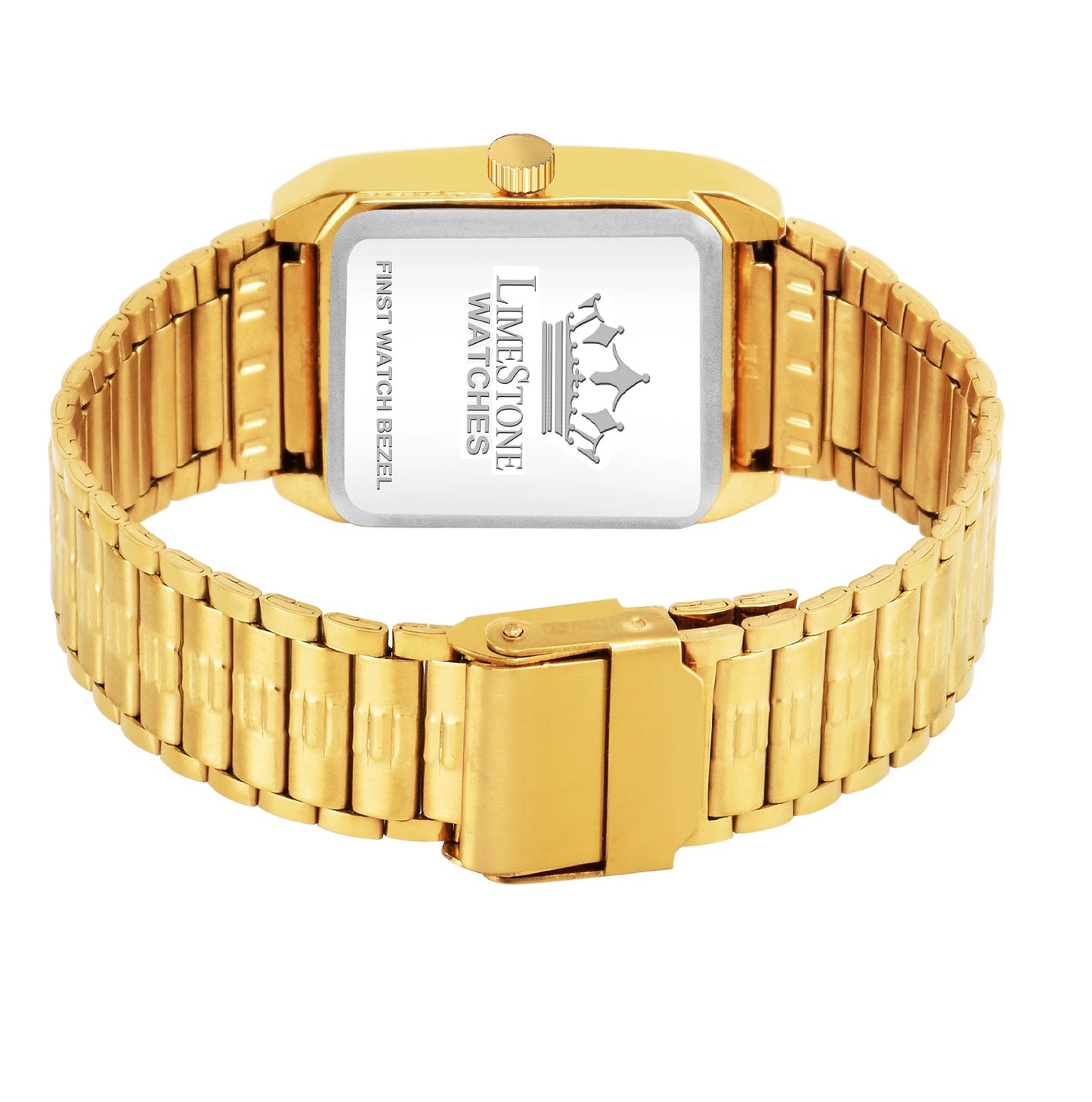 LIMESTONE Day & Date Functioning Original Gold Plated HMTS Quartz Analog Watch - For Men (LS3051)