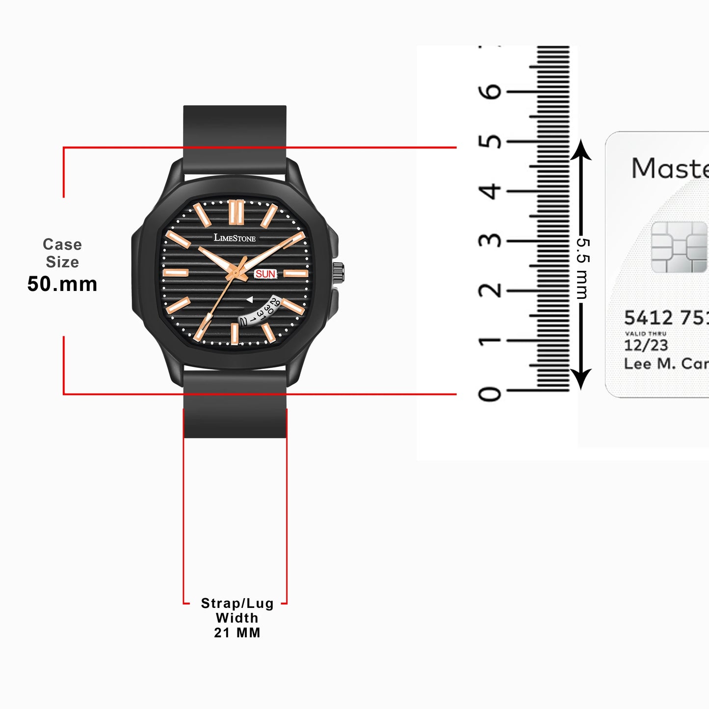 LIMESTONE OTUS Limited Day and Date Functioning Series Square Dial Boys Watch Quartz Analog Watch - For Men (OTUS040)