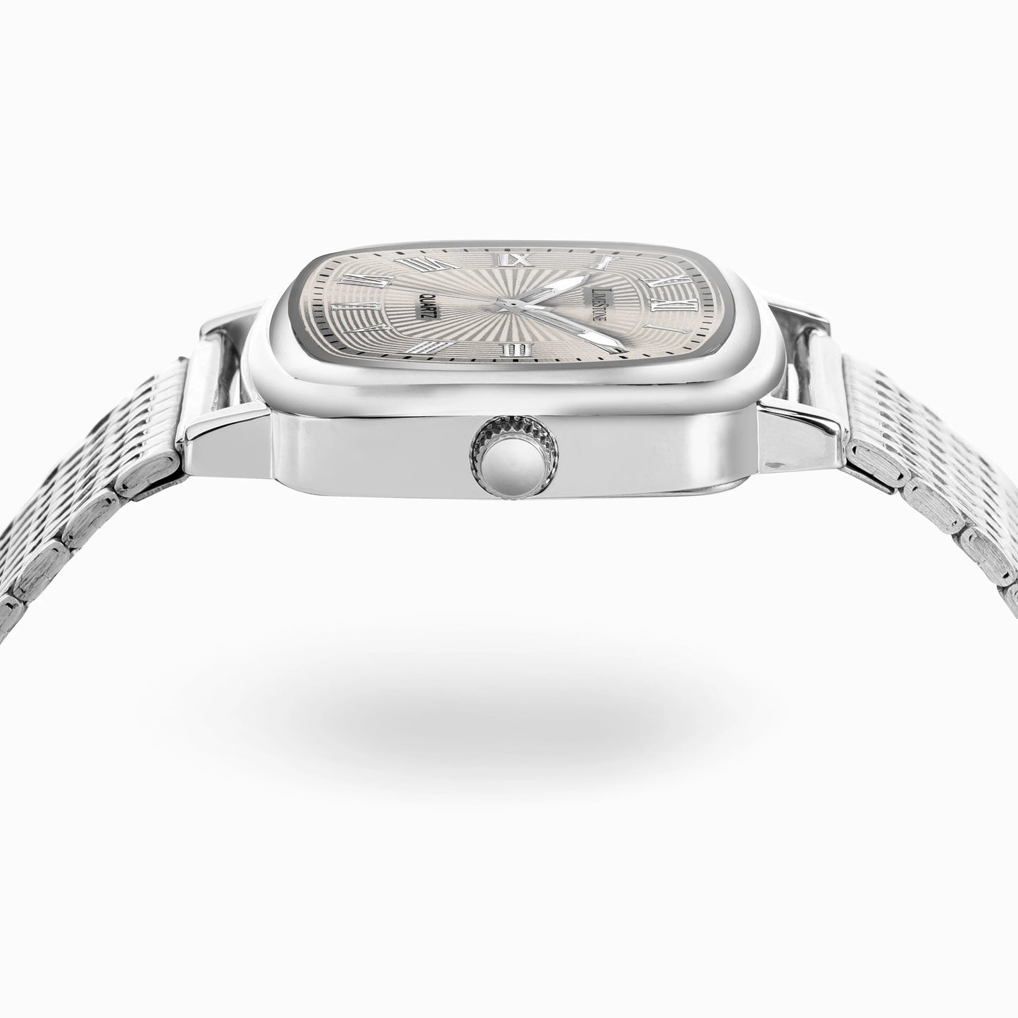 LIMESTONE Classic Series Mesh Chain Stainless Steel Square Quartz Analog Watch - For Men (LS3297)