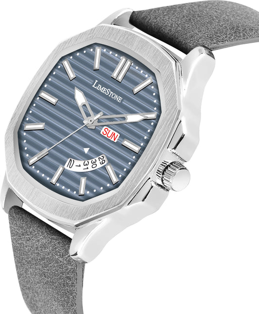 LIMESTONE OTUS 3D Dial The Vintage Day and Date Functioning Boys Quartz Analog Watch - For Men (OTUS038)