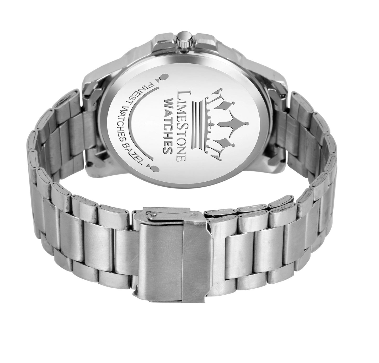 LIMESTONE Day and Date Functioning Steel Strap Adult Boys Quartz Analog Watch - For Men (LS3201)