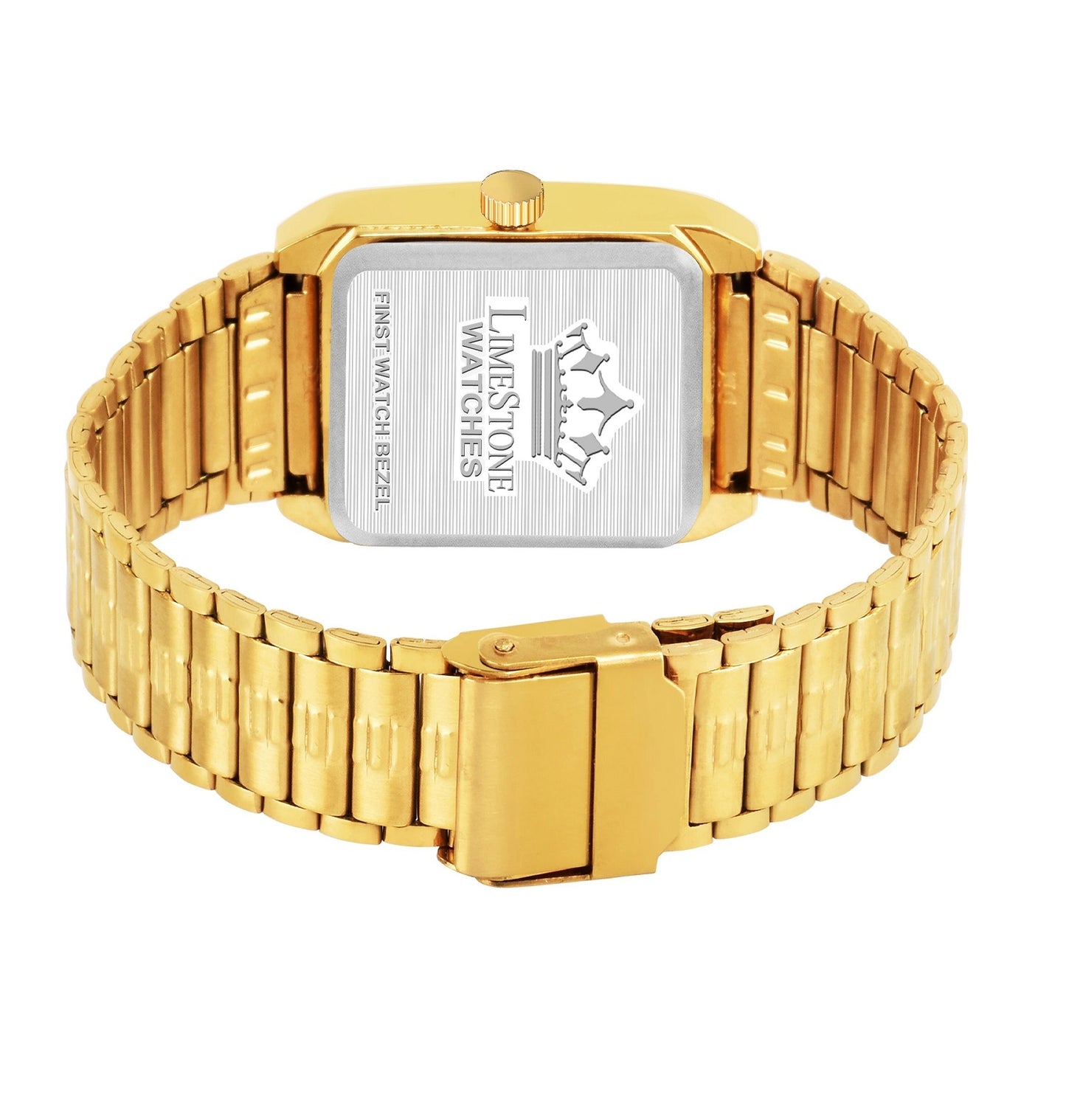 LIMESTONE Day & Date Functioning Original Gold Plated HMTS Quartz Analog Watch - For Men (LS3030)