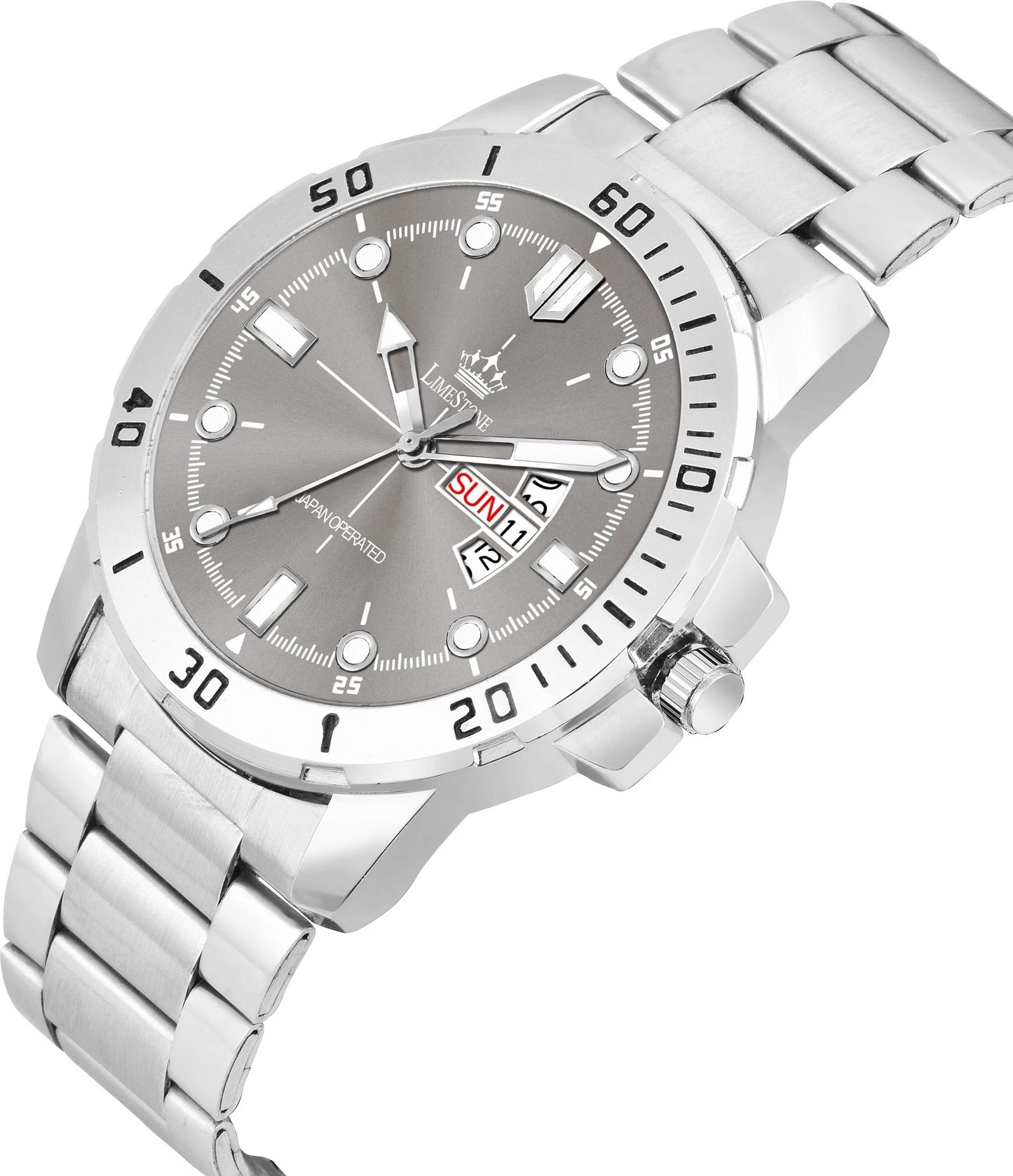 LIMESTONE Wheedler Series Day and Date Functioning Boys Quartz Analog Watch - For Men (LS3069)
