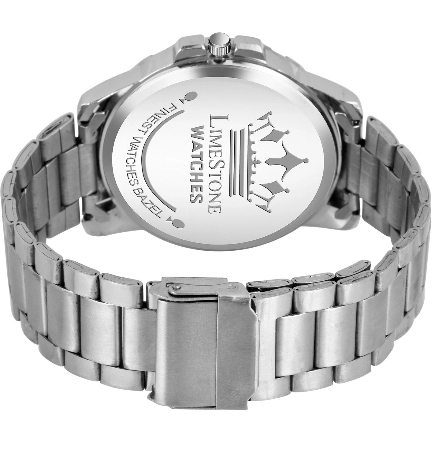 LIMESTONE Day and Date Functioning Steel Strap Adult Boys Quartz Analog Watch - For Men (LS3206)
