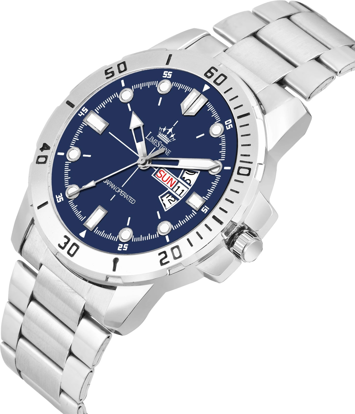 LIMESTONE Wheedler Series Day and Date Functioning Quartz Analog Watch - For Men (LS3070)