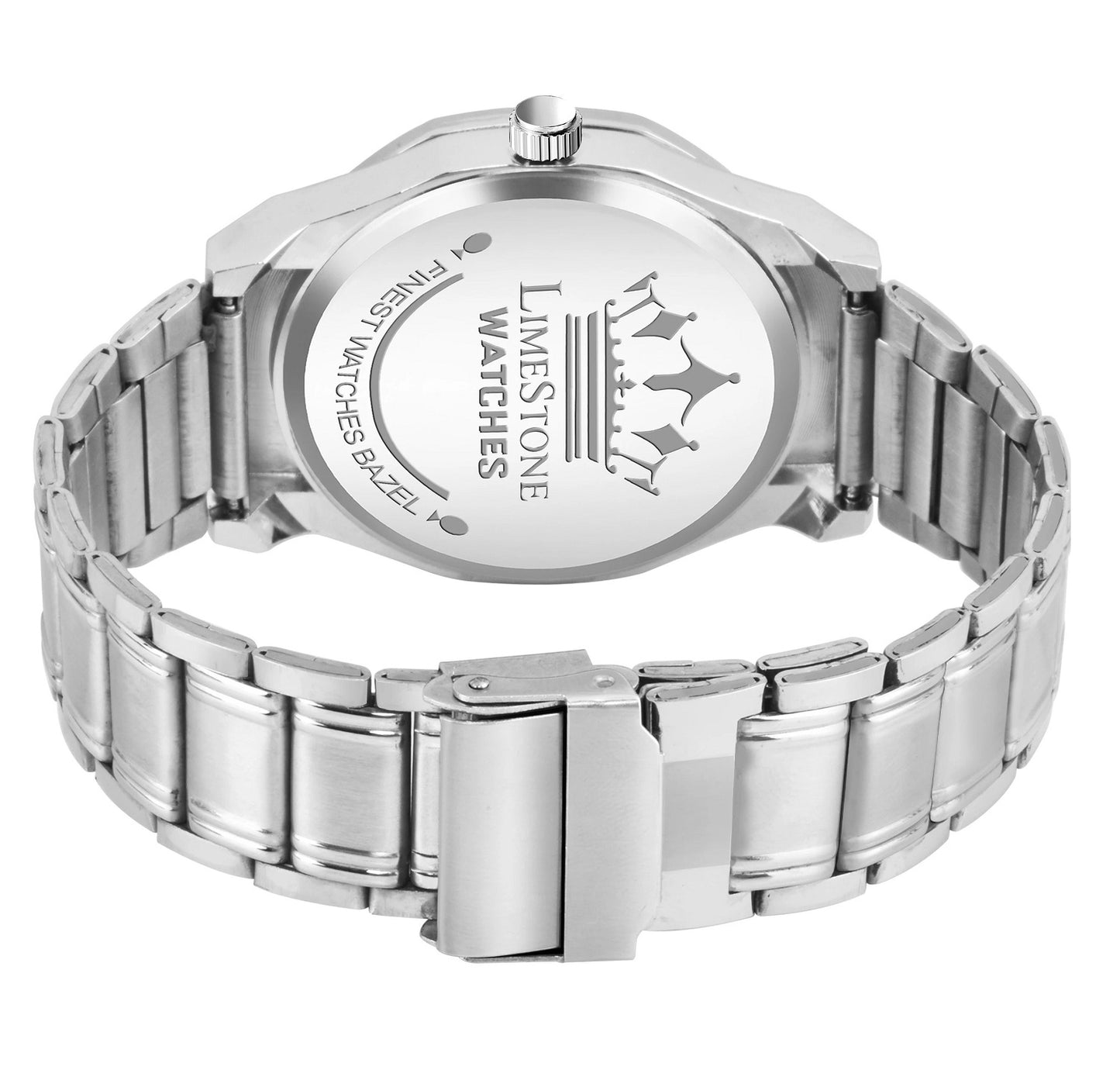 LIMESTONE Day and Date Functioning Steel Strap Adult Boys Quartz Analog Watch - For Men (LS3205)