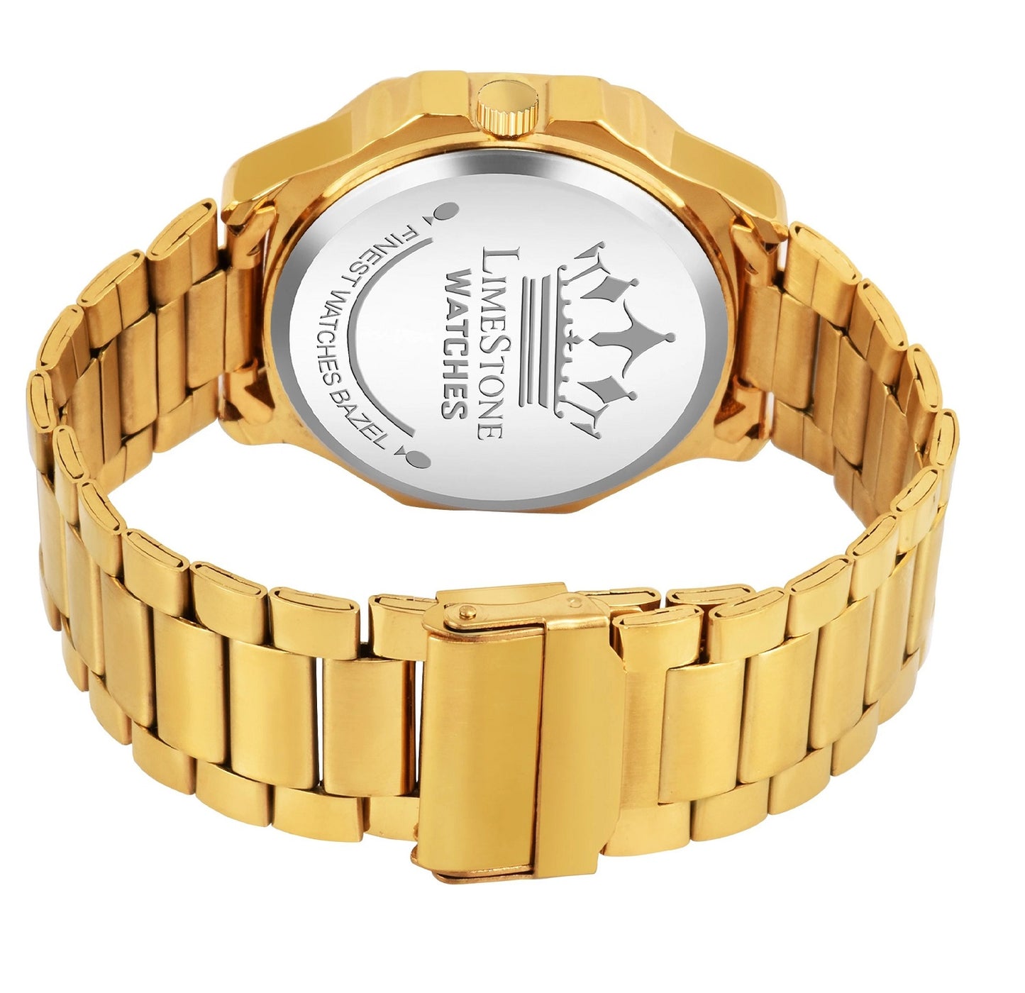 LIMESTONE OTUS OTUS Limited Original Gold Plated Day and Date Functioning Square HMTS Analog Watch - For Men (LS3041)