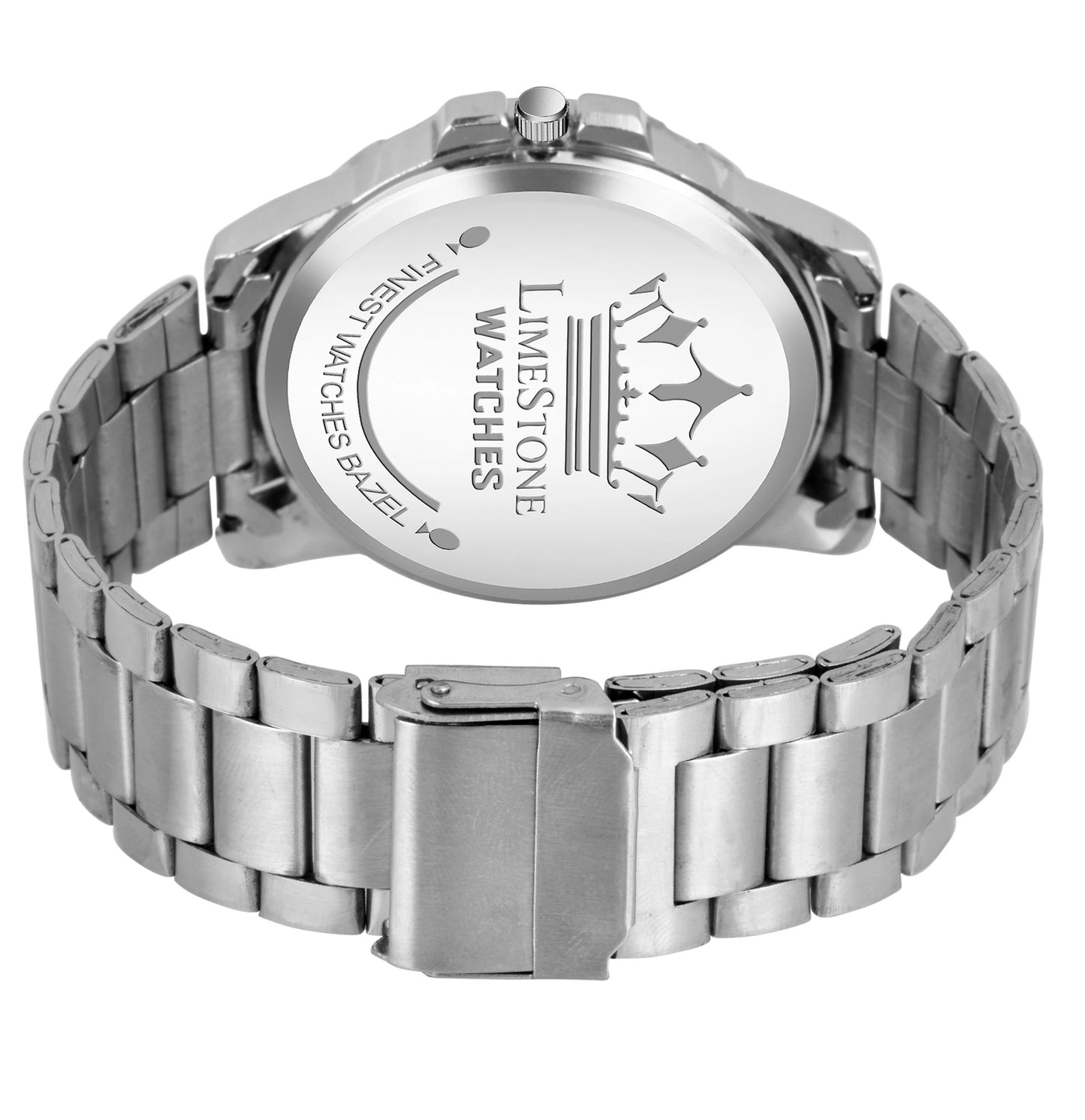 LIMESTONE Day and Date Functioning Steel Strap Adult Boys Quartz Analog Watch - For Men (LS3203)
