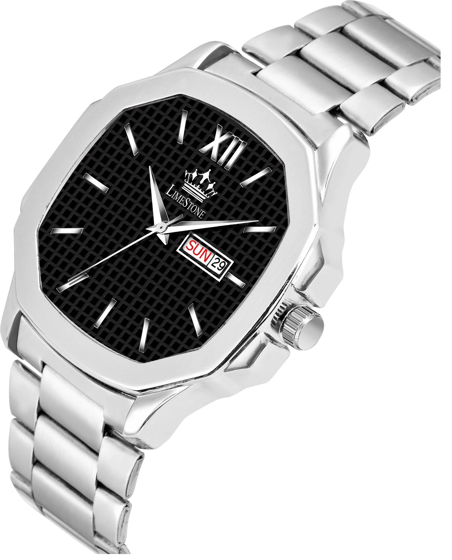 LIMESTONE OTUS Limited Day and Date Functioning Series Square Dial Boys Watch with Quartz Mevhanism Analog Watch - For Men (LS3027)