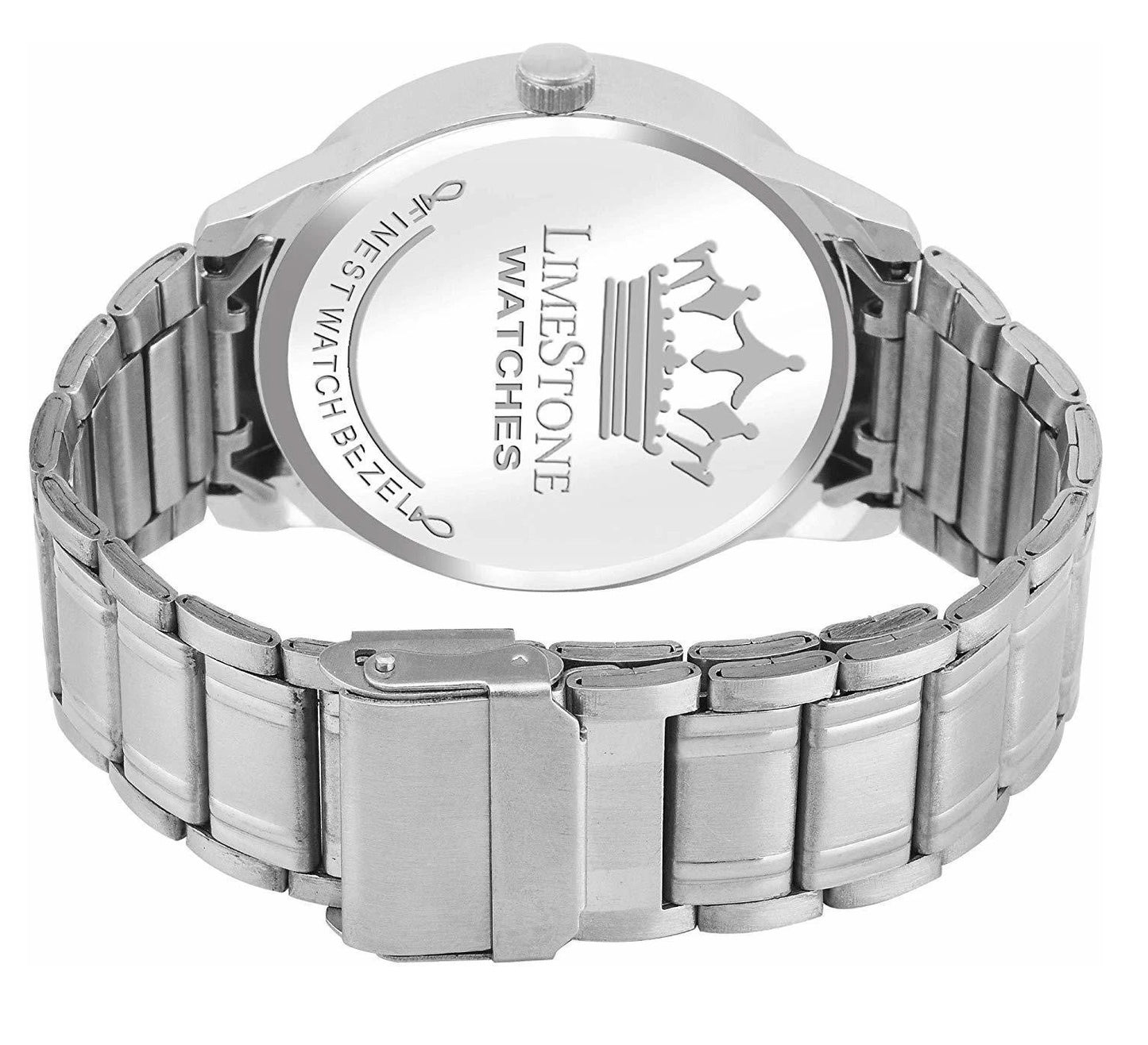 LIMESTONE Day and Date Function Steel Strap Quartz Analog Watch - For Men (LS2856)