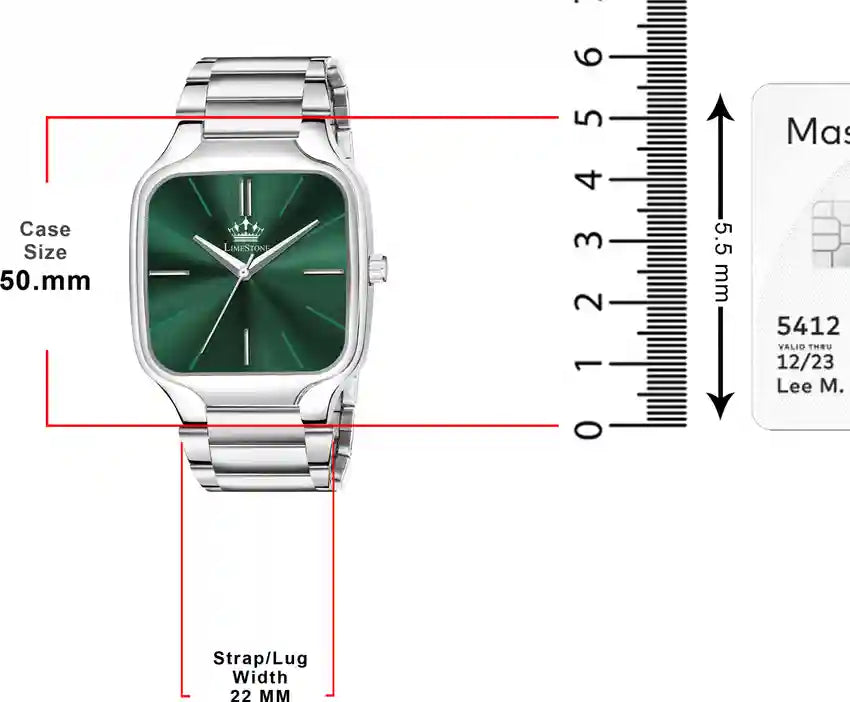 LIMESTONE NEW DESIGNER SQUARE DIAL QUARTZ Analog Watch - For Men LS3314