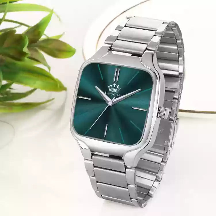 LIMESTONE NEW DESIGNER SQUARE DIAL QUARTZ Analog Watch - For Men LS3314