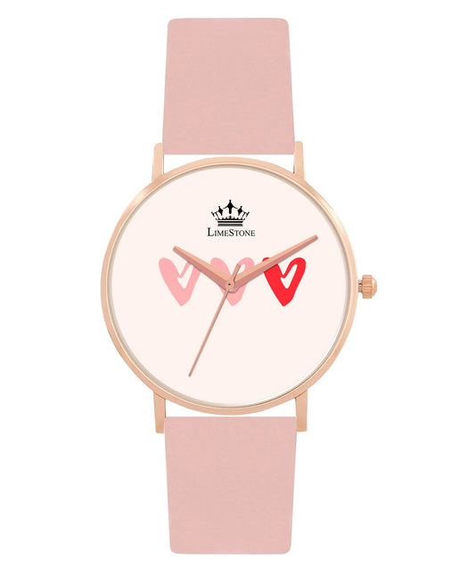 LIMESTONE Chalky Charm Watch Bracelet Stack Lovebird Chalky Charm Watch Bracelet Stack Analog Watch - For Women (LS1384+BRFF)