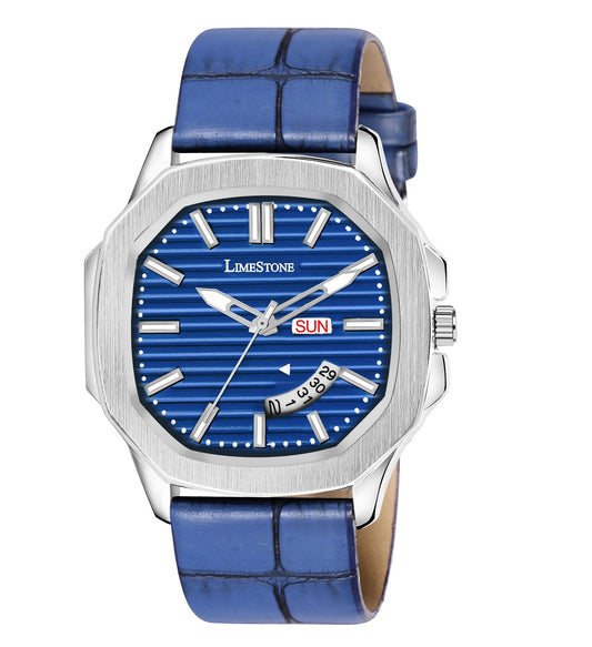 LIMESTONE OTUS 3D Dial The Vintage Day and Date Functioning Boys Quartz Analog Watch - For Men (OTUS039)