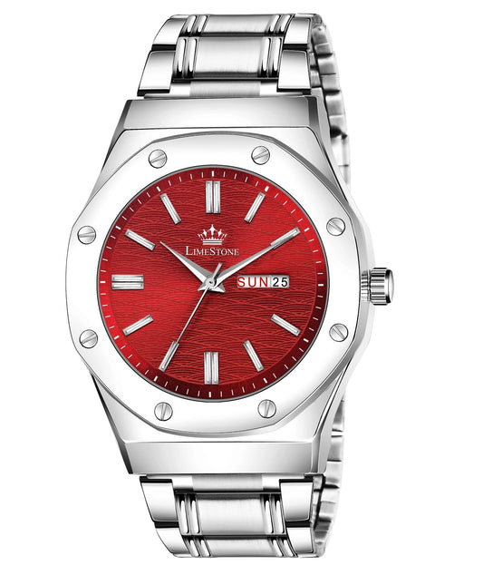 LIMESTONE Day and Date Display Screw Ring AP Design Quartz Analog Watch - For Men (LS3211)