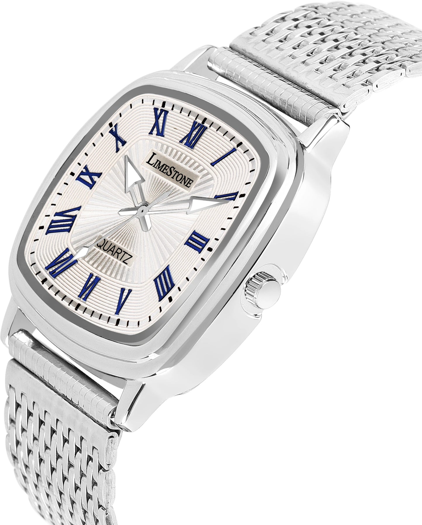 LIMESTONE CLASSIC Classic Series Mesh Chain Stainless Steel Square Quartz Analog Watch - For Men (LS3256)