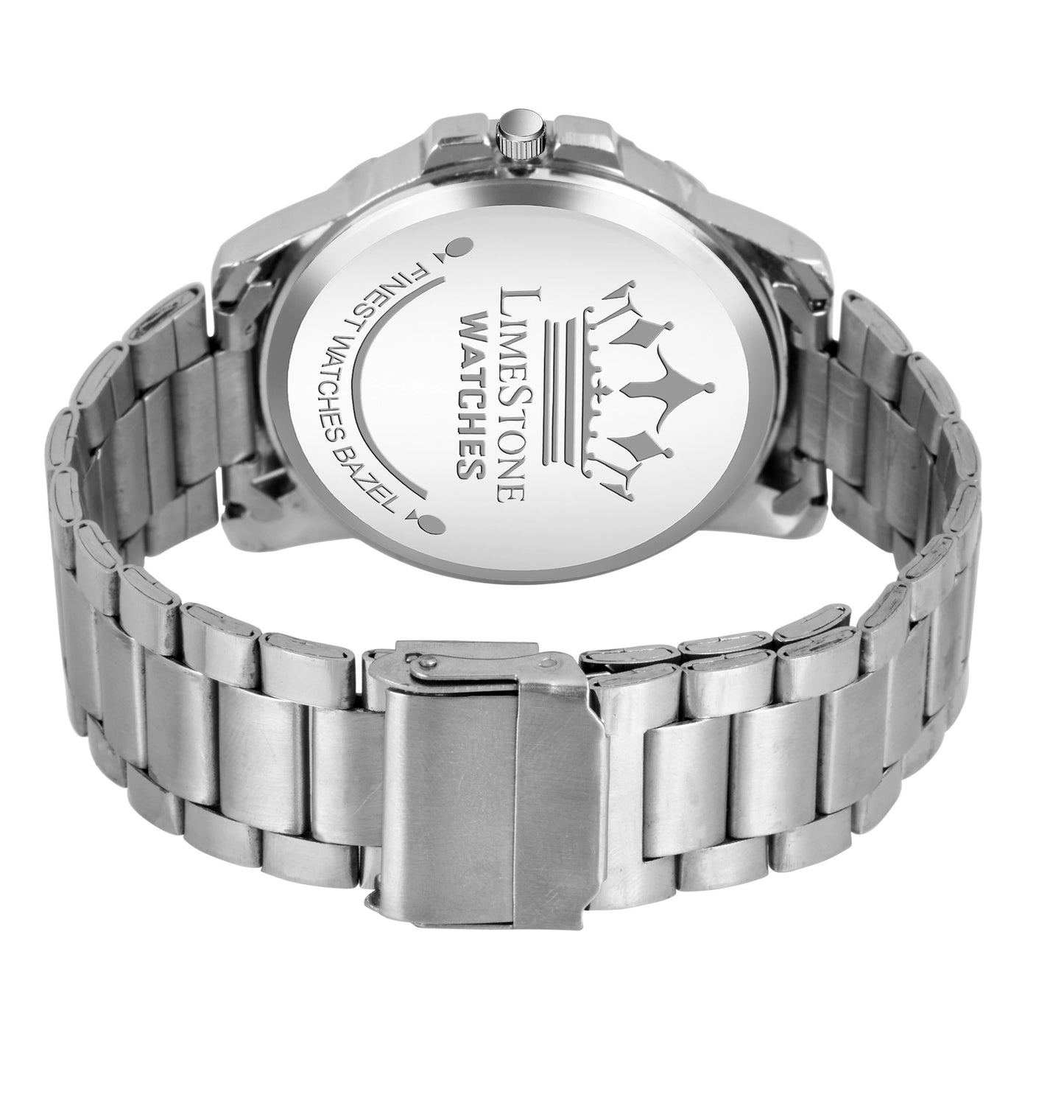 LIMESTONE Day and Date Functioning Steel Strap Adult Boys Quartz Analog Watch - For Men (LS3204)