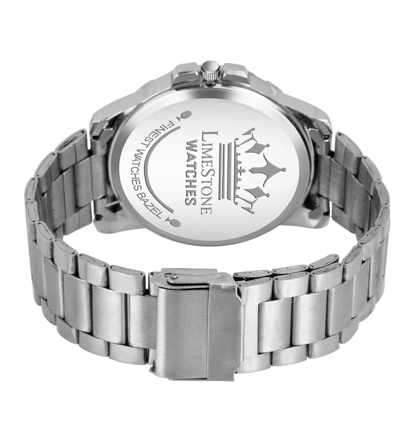 LIMESTONE Day and Date Functioning Steel Strap Adult Boys Quartz Analog Watch - For Men (LS3202)