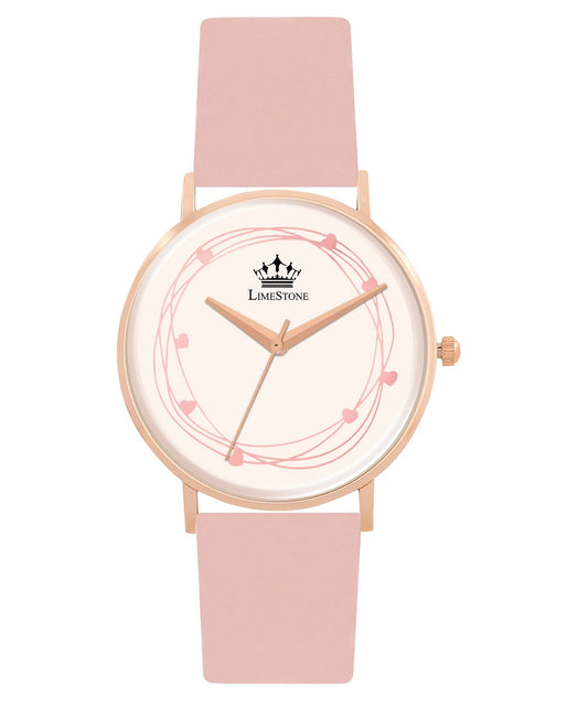 LIMESTONE Chalky Charm Watch Bracelet Stack Lovebird Chalky Charm Watch Bracelet Stack Analog Watch - For Women (LS1382+BRFF)